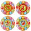 Wooden Puzzle Clock Toy Cognitive Digital Clock Wooden Watch Jigsaw Toys