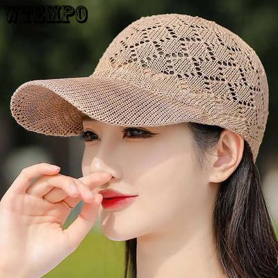 Women's Casual Elegant Versatile Wide Brim Baseball Caps Solid Color Breathable Spring Summer Sun Hats