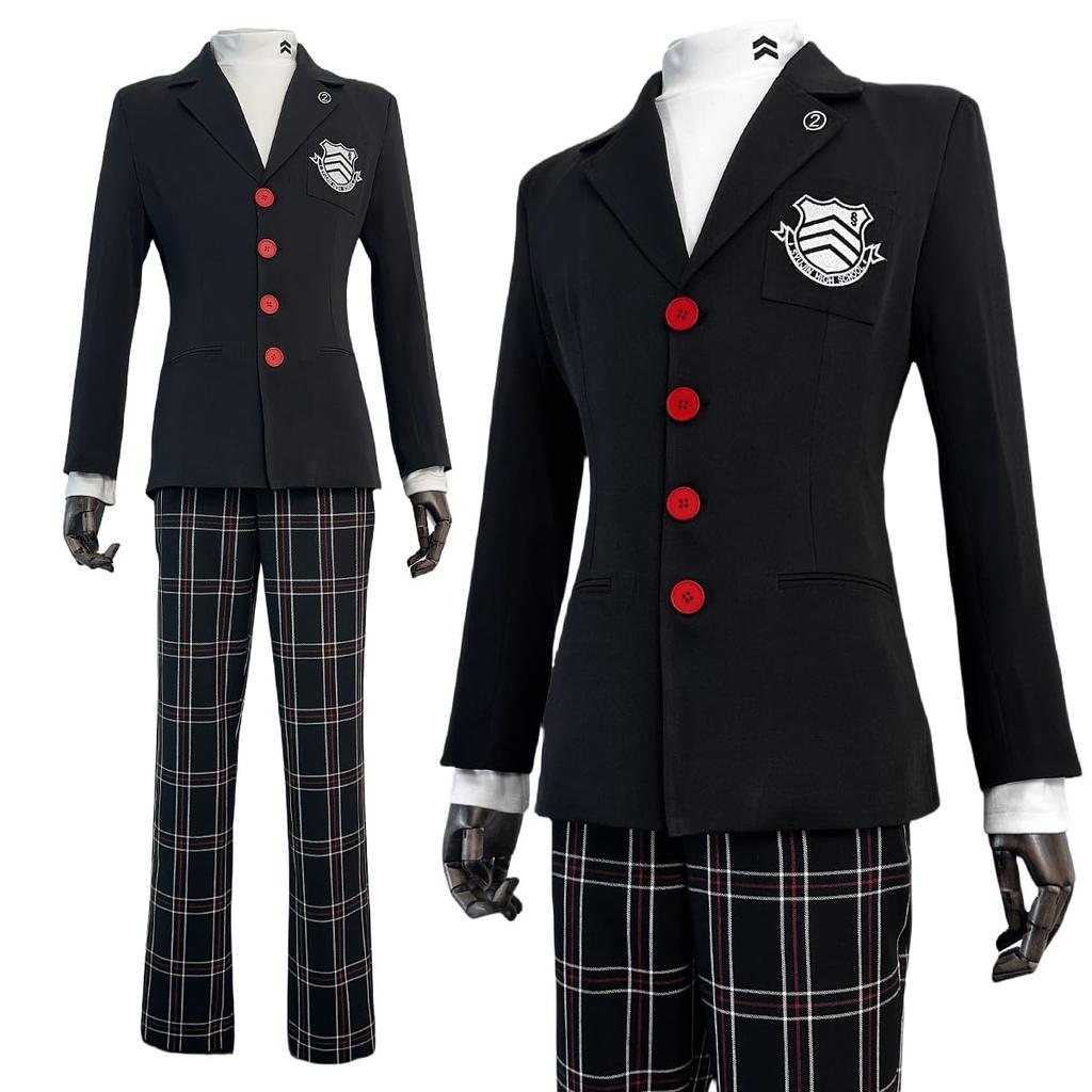Shujin Academy High School Persona 5 P5 Uniform Ren Amamiya Cosplay Anime Halloween Performance Holiday Gift [HOLOUN] Boys' Costume, Costume, Costume,