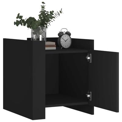 Nightstand Black 45x50x50 Cm Particleboard