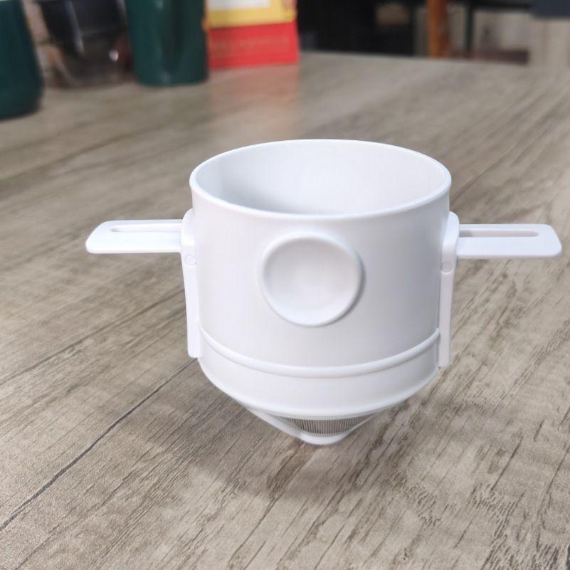 

Little Angel Portable Coffee Filter Cup Foldable Hand Brew Reusable Teapot Stand Double-Layer 304 Stainless Steel Coffee Filter белый