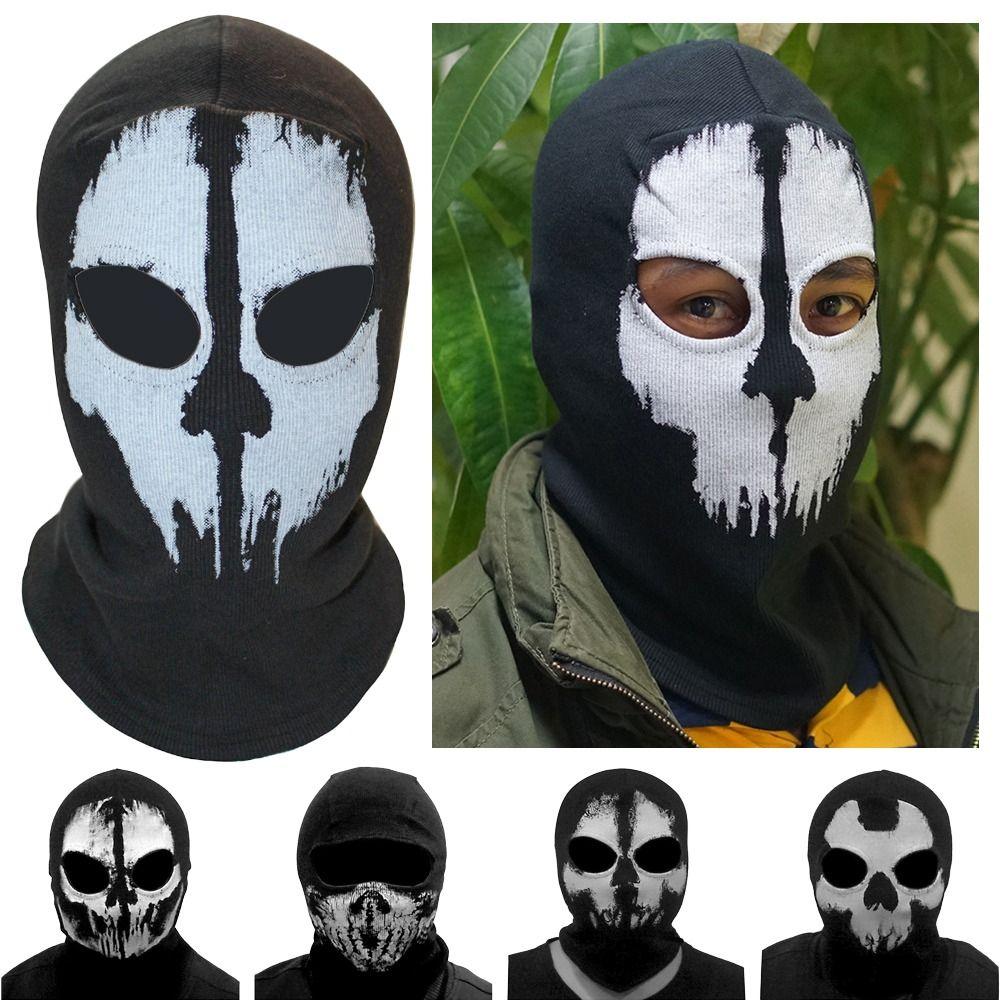 Seamless 3D Mask Funny Halloween Mask Trendy Ice Silk Head Mask Outside