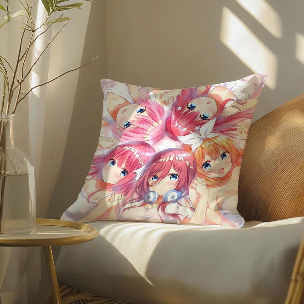 T-The Quintessential Quintuplets Anime Pillow Case Pattern Printed Pillowcase For Living Room Sofa Cushion Cover & Bedroom Decor