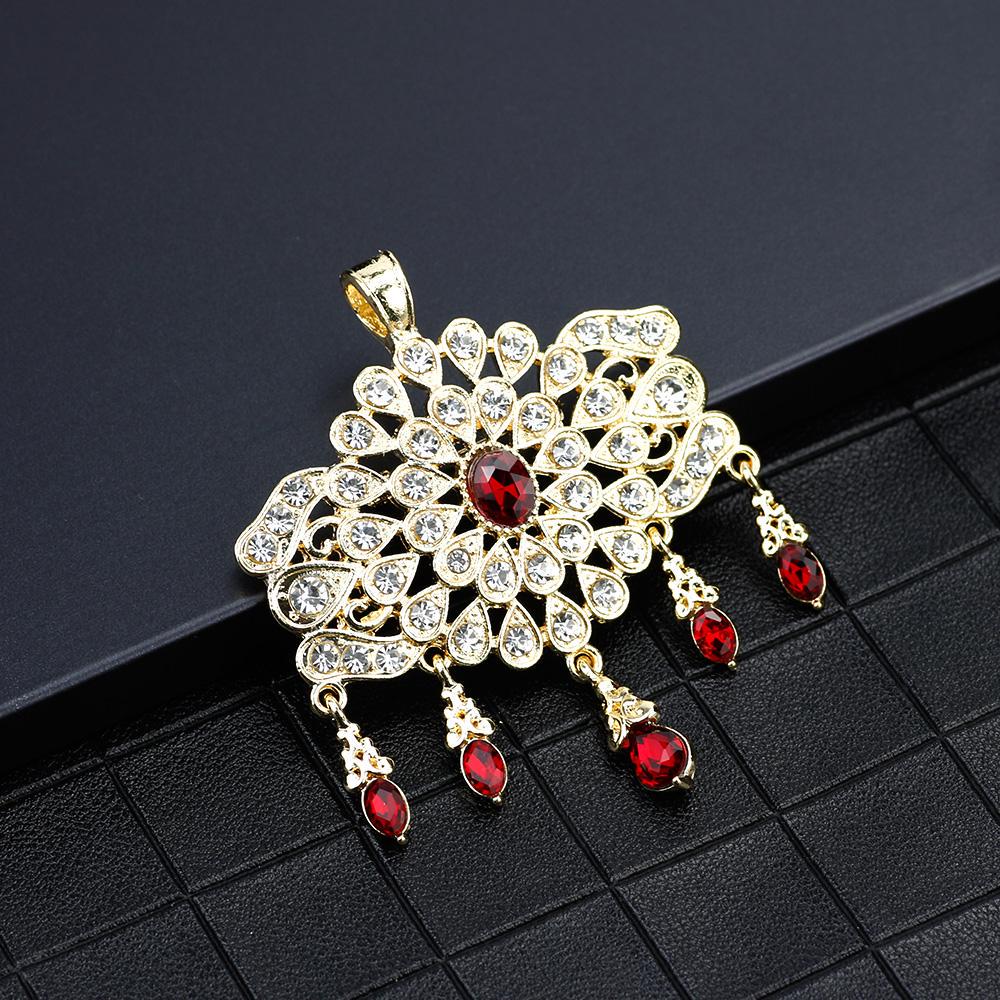 Přívěsek Dámský šperk na dvojí použití Wedding Bijoux Gold Color Crystal 2023