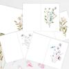 10 Pcs Watercolor Flower Blank Note Cards DIY Party Invitation Card Artistic Blank Greeting Cards