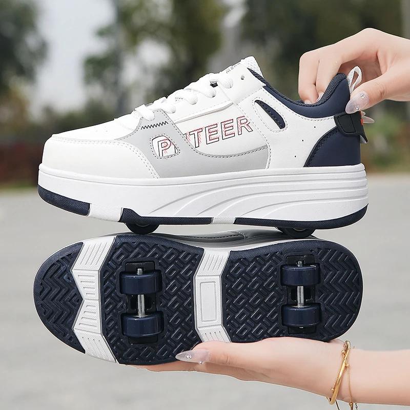 2026 the Latest Girls' Roller Skates Outdoor Breathable Wear-resistant Four-wheel Wheel Shoes Student Roller Skates