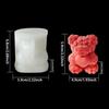 Zayookey Rose Bear Shape Candle Mold, Love Bear Soap Silicone Molds, Candle Epoxy Mold Resin Casting Mould for DIY Candle Making Aromatherapy Wax