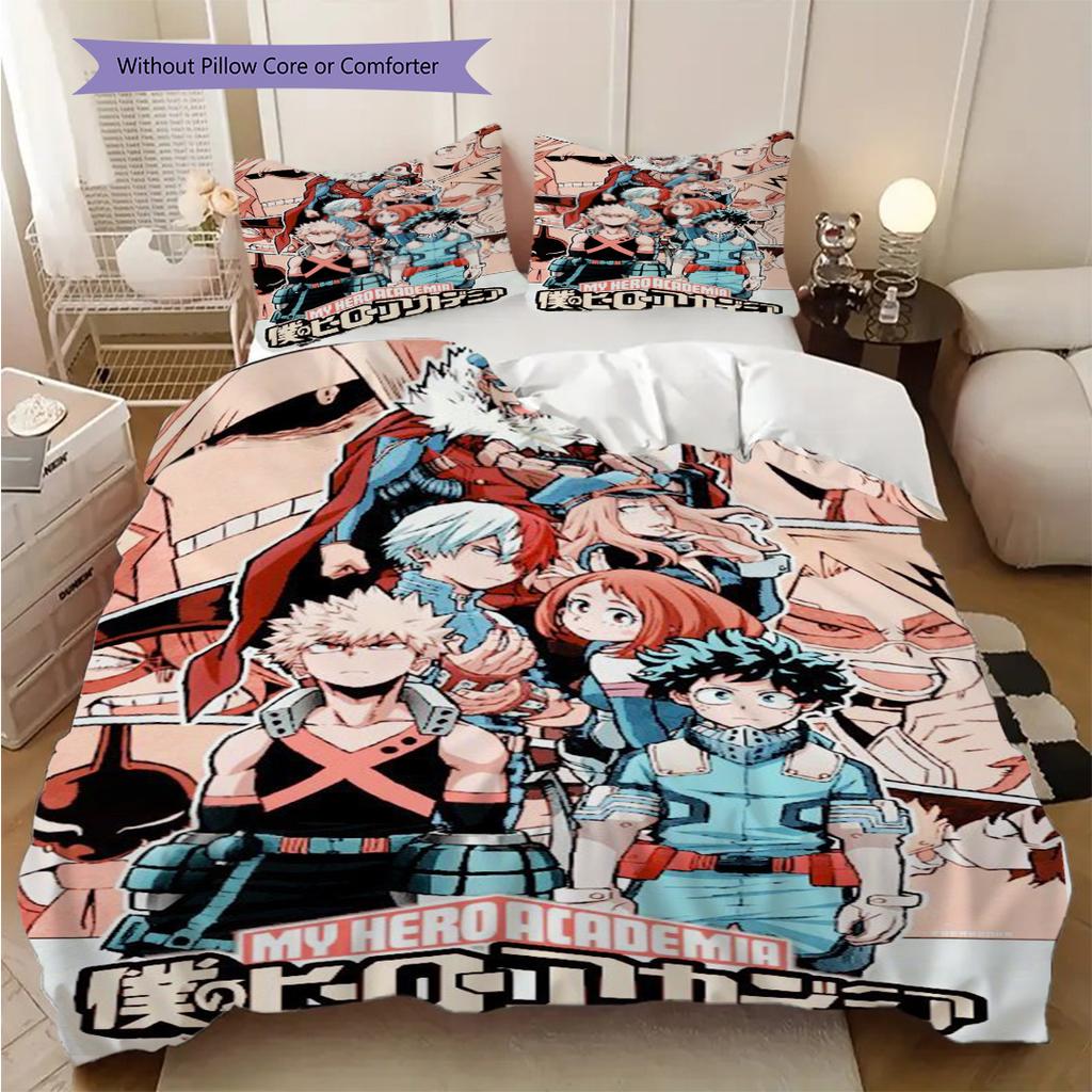 Hero Academia Two Heroes Threepiece Set 1 Duvet Cover 2 Pillowcase Without Core Soft And Comfortable Gift Duvet Cover And Pillowcase