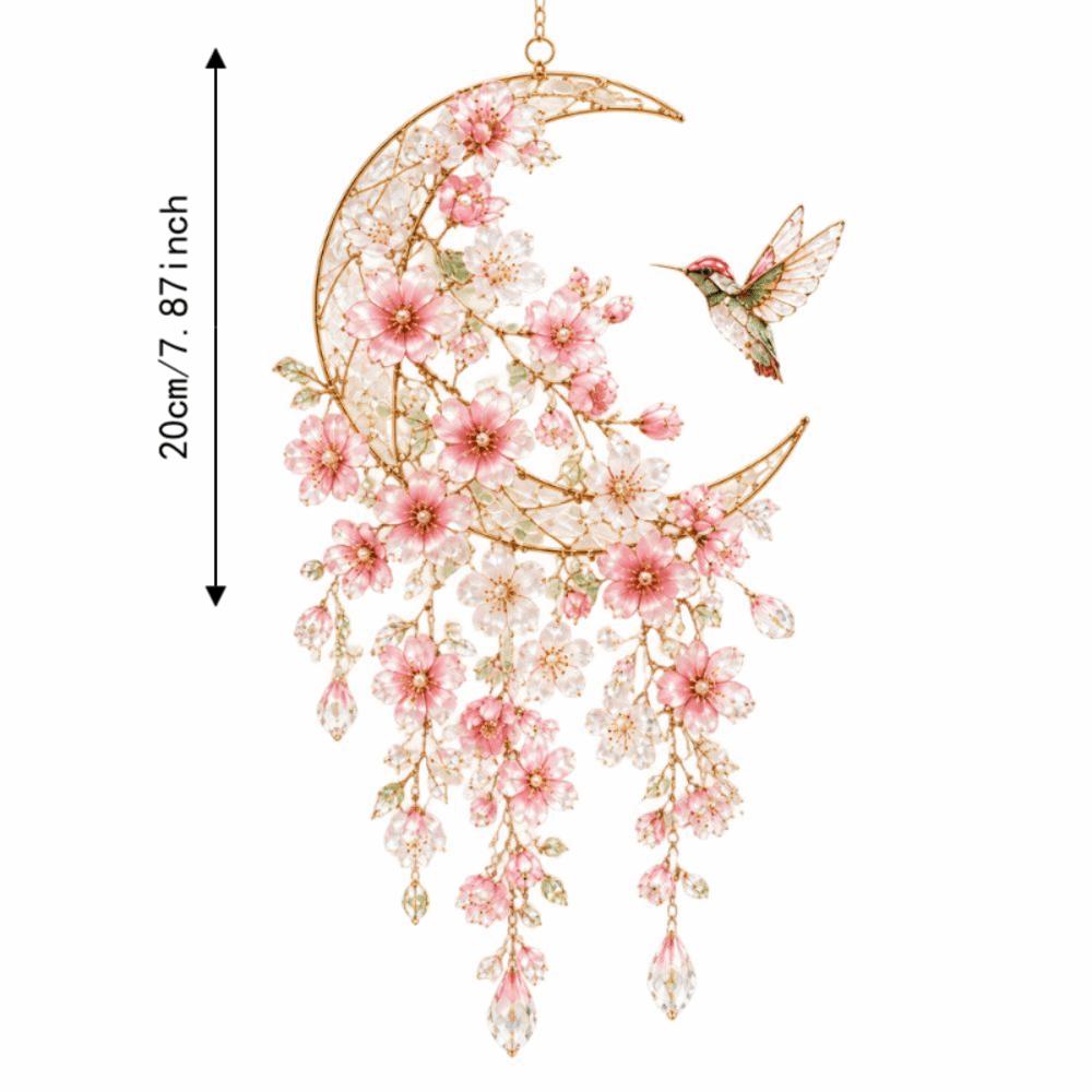 Hanging Decorations Crystal Pendant Colourful Dream Catcher Crystal Wind Chime  For Outside