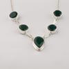 Green Onyx Gemstone 925 Sterling Silver Handmade Jewelry Women Necklace 16-18" For Gift RN-3-18