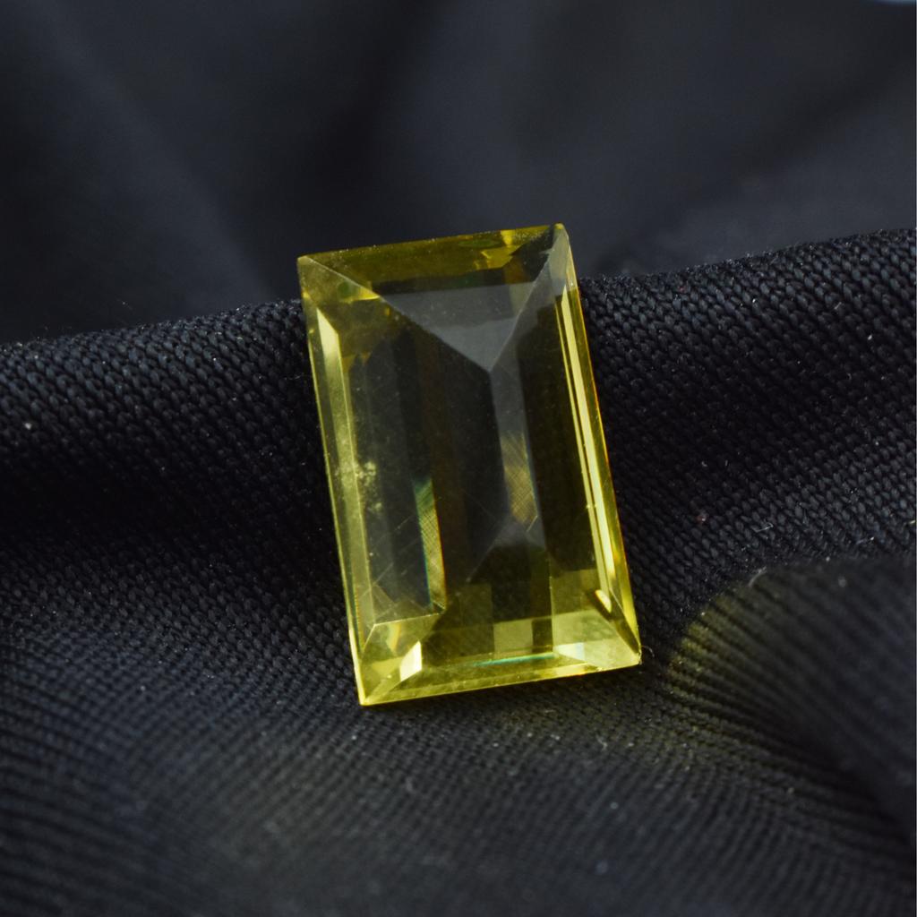 Stunning Yellow Sapphire Natural 10.45 Ct Baguette Cut Loose Gemstone