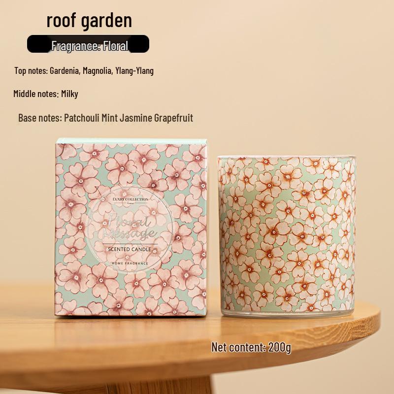 

Chinese Style Soy Wax Aromatherapy Candle - Smokeless Fragrance for Bedroom Decor and Birthday Gift Box Net Content 200g