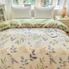 Floral Printed Duvet Cover 1Piece-  Cotton Luxury Bedding, Pre-Washed For Softness, For Bedroom Decor - Zipper Closure