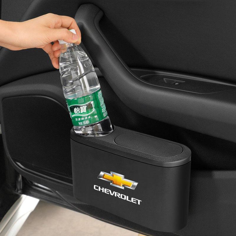 Trash Can Auto Emblem Garbage Box Bin Storage Car Accessories For Chevrolet Cruze Malibu Sail Equinox AVEO Lova RV