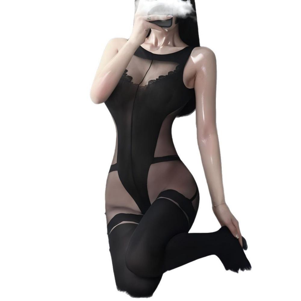 Sexy Underwear, Sexy Buttocks, Thin and Sensual Girls, Transparent Teasing Stockings Onesie, Passionate Perspective, Pure Desire