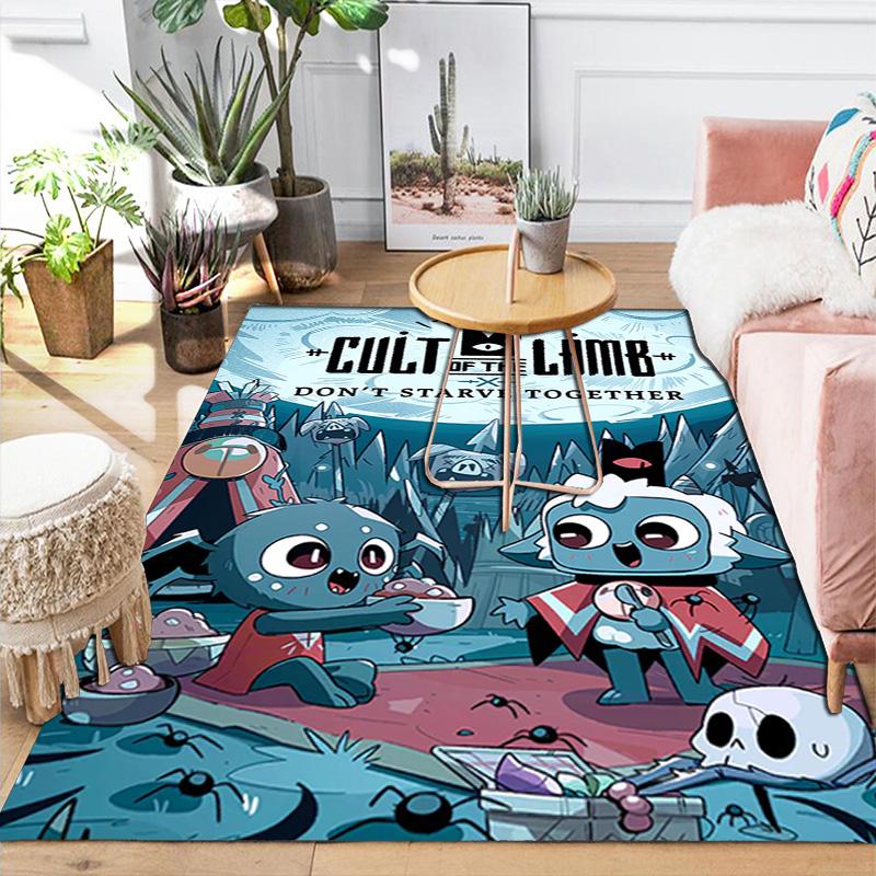 Cult of the Lamb Rug Floor Mat for Living Room or Bedroom Soft and Comfortable Carpet a Gift for Birthday and Holiday.