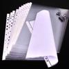 100pcs 11 Holes Transparent Plastic Punched File Folders A4 Document Sleeves Protector Office Supplies