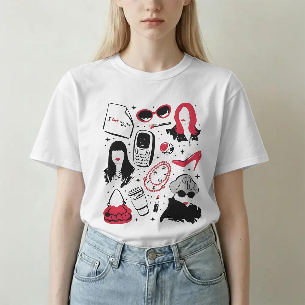 Unisex Unisex Tshirts Devil Wears Pradas 2 Fun 100 Cotton Tee Shirt Short Sleeve Meryl Streep Movie T Shirt Clothing Plus Size