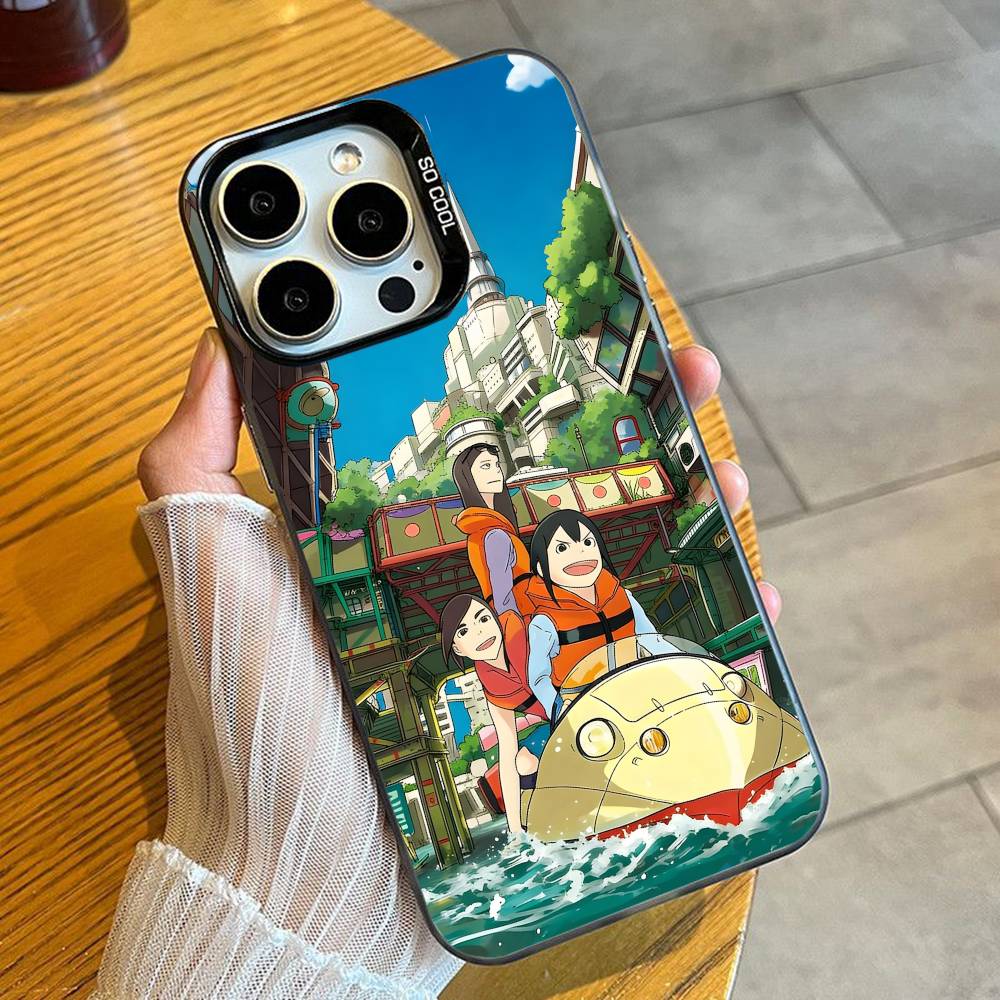 

Hands Off E-Eizouken Anime Priented Phone Case For iPhone 16 17 15 14 12 13 Pro Max Black Candy Matte Shockproof Cover iPhone17