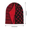 Palestine Flag Skullies Beanies Caps Kufiya Hatta Warm Bonnet Cap Adults Knit Hat Headwear Unisex Slouchy Scarf Skullies Beanies