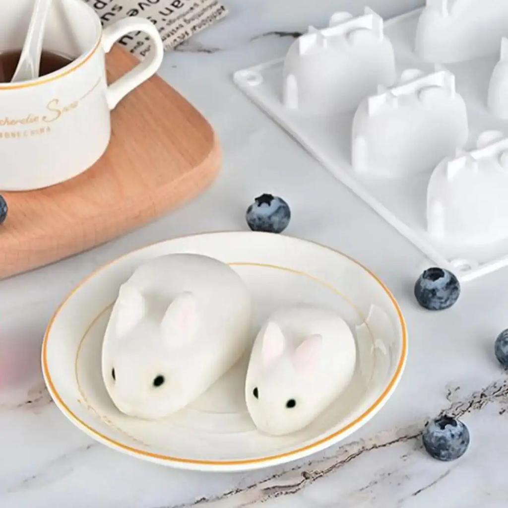 1pc-Rabbit shaped silicone cake mold soap making tool pastry baking mold