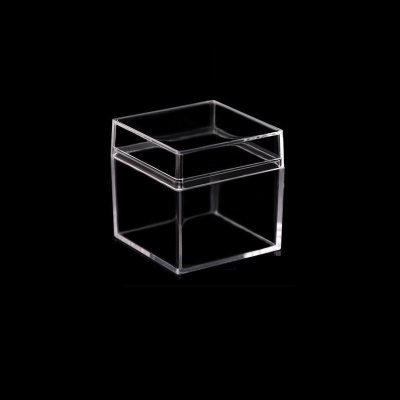 Klar Acryl Quadratische Aufbewahrungsbox für Hochzeitsgeschenke, Süßigkeiten, Kekse und zur Präsentation.