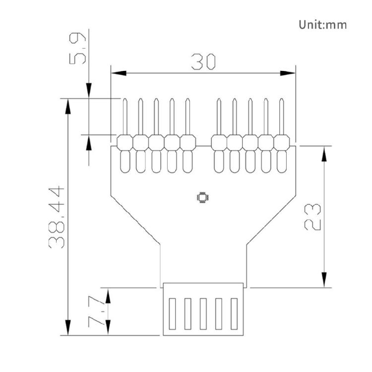 Computer Motherboards Expansion Cable Double 9Pin USB2.0 Header Splitter For Simultaneous Peripherals Device Connection