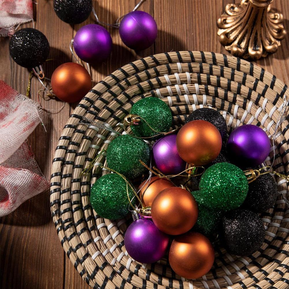 

Hallowmas Decoration Balls Christmas Tree Hanging Ornaments Halloween Shiny Ball Festival Family Party Decorations