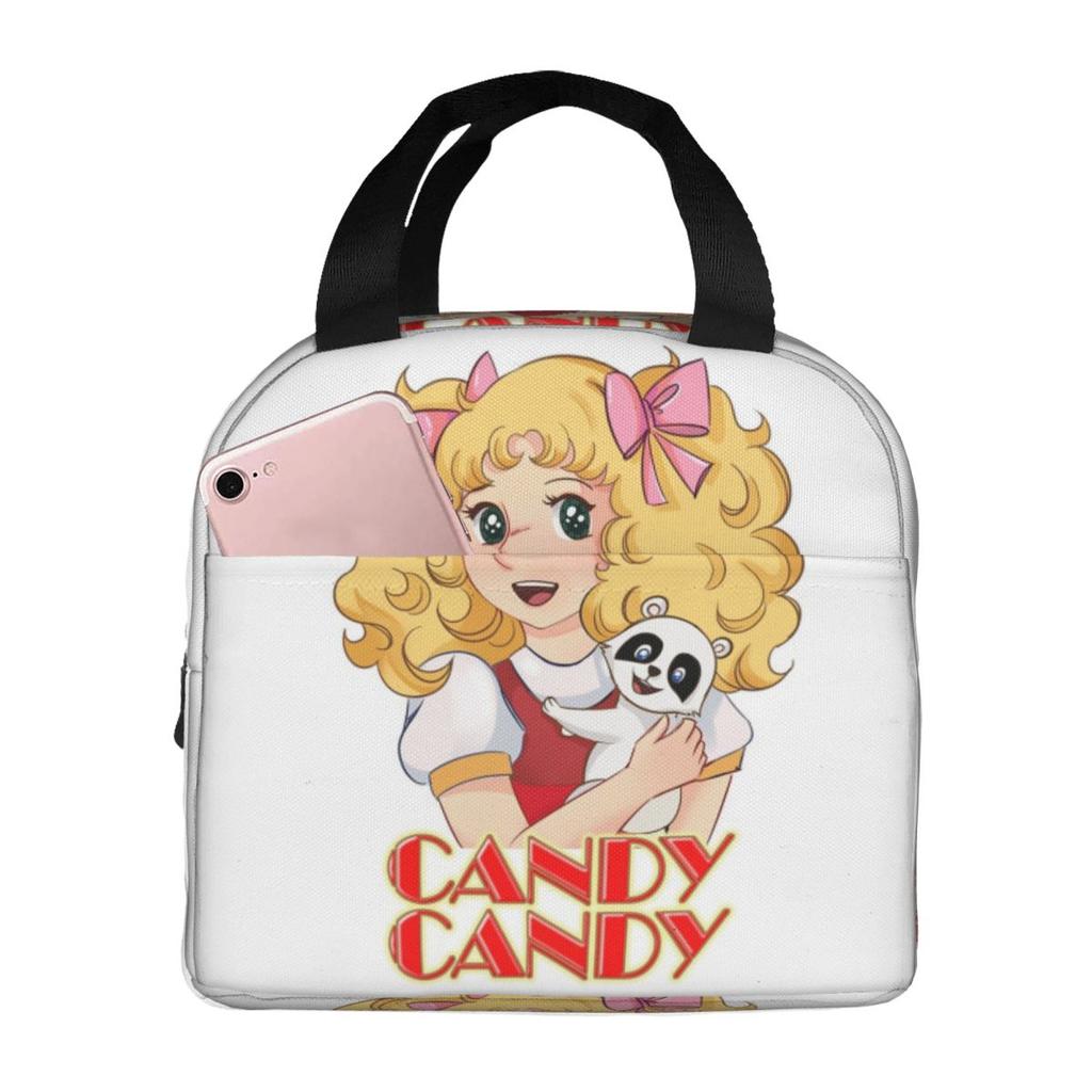 Candy Candy Snow Capucin Insulated Lunch Bag for Kids School Cooler Thermal Food Box Tote Leakproof Lunch Boxes Container