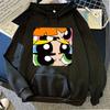 Herbst Winter Süßigkeitenfarbe Kapuzenpullover Powerpuff Girls Aufdruck Lockerer Schnitt Langarm Sweatshirt Damen