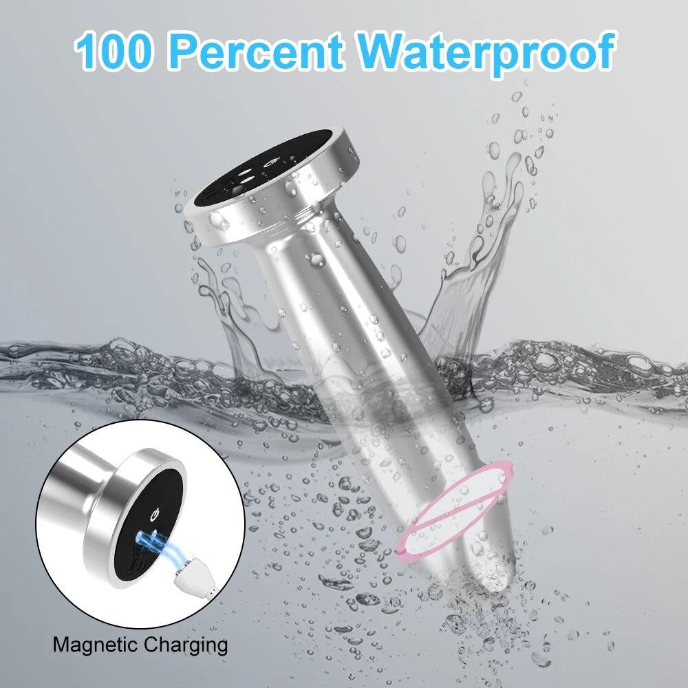 Metal Butt Plug Bluetooth APP Anal Plug Vibrator for Women Remote Control Prostate Massager Anal Trainer Sex Toys for Men Adult