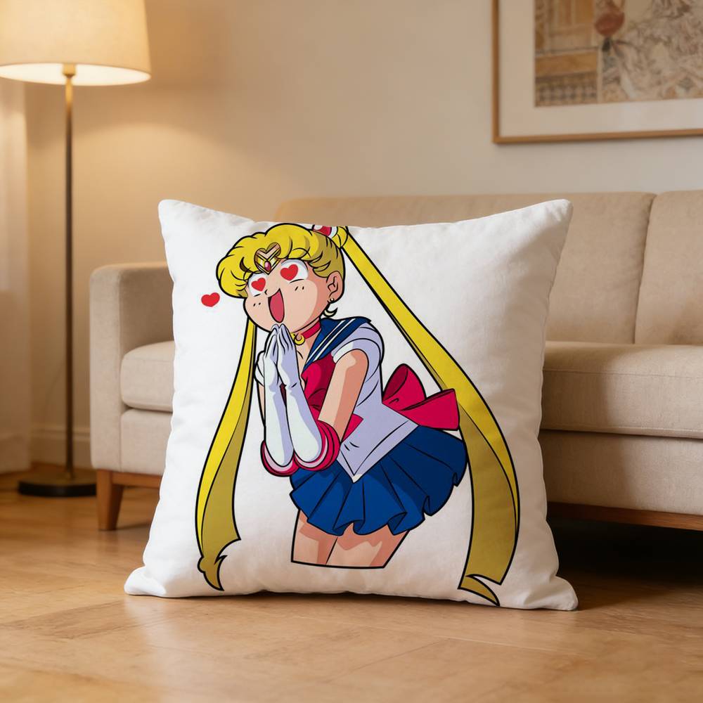 Cute Usagi Tsukino  Sailor Moon Pillow Case Pattern Printed Pillowcase For Living Room Sofa Cushion Cover