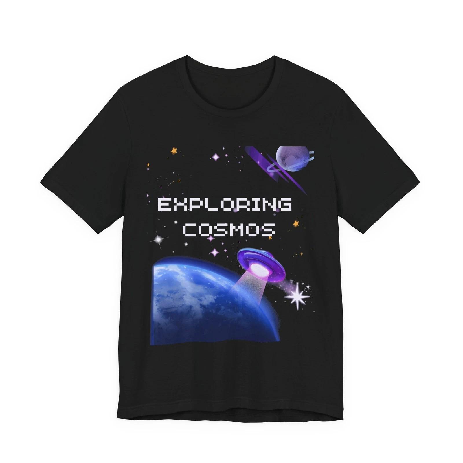 

Exploring Cosmos T-Shirt | Space Scene, Planets & UFO Unisex T Shirt 4XL