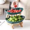 New Fruit Storages Plate Wooden Multi-layer Dining For Household Tabletop Snacks Candies Cake Storage Rack Large Capacity Food