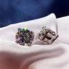 Hot Simple Stud Earrings for Women 3mm/4mm/5mm/6mm/8mm Round CZ Stone Silver Color Ear Piercing Earrings Trendy Jewelry