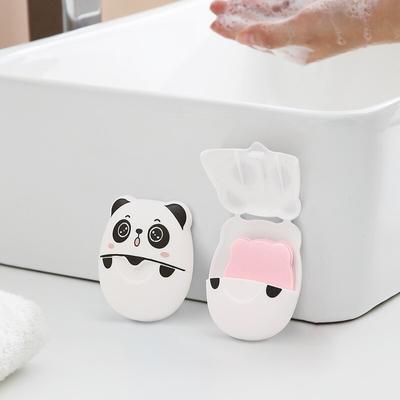 50 Stück/1 Box, süßes Panda-Seifenpapier, Handwaschen, Bad, Reisen, Duft, Schaum, Desinfektion, Einweg-Waschseife, Papier, Körperreiniger, Geschenk