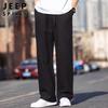 JEEP SPIRIT Men's Linen Blend Casual Pants