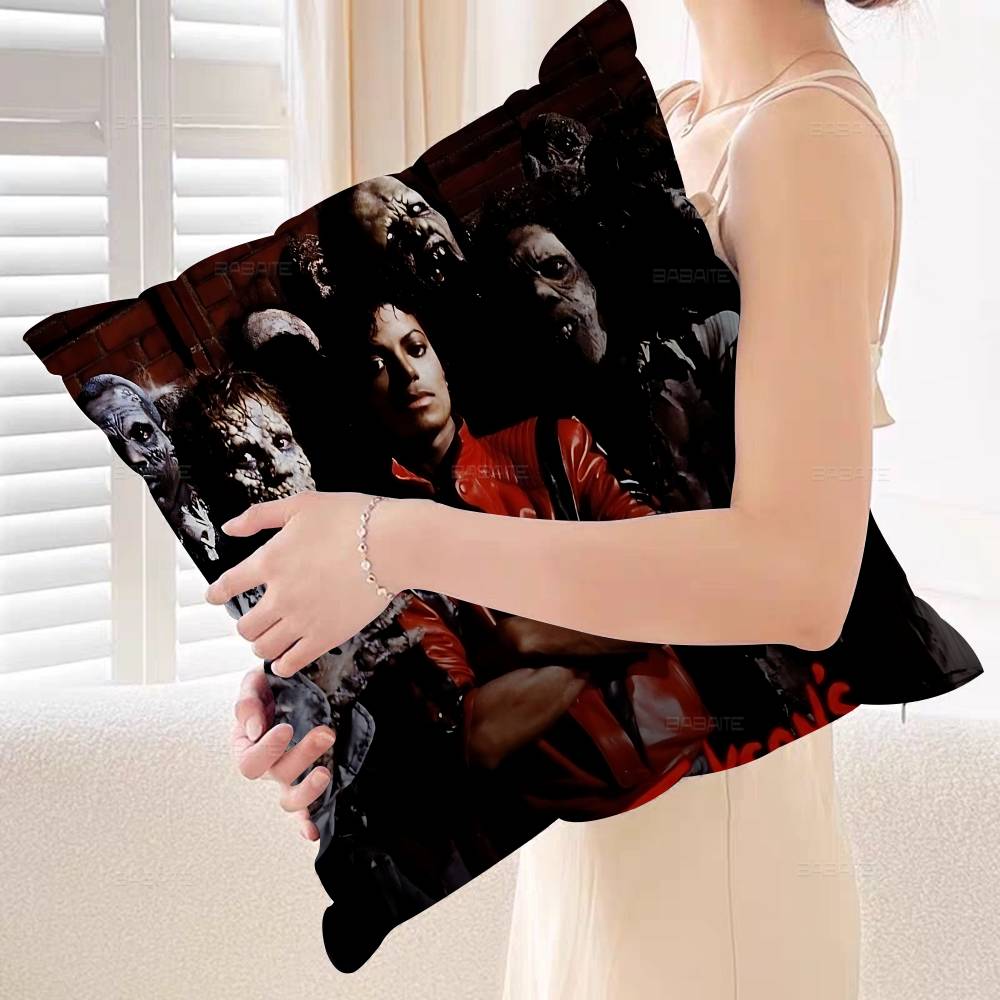80s Pop Singer Michael Jackson Personalized Pillow Cover Kids Bedroom Wild Party Decor Pillowcase Kid Birthday Shower Gift