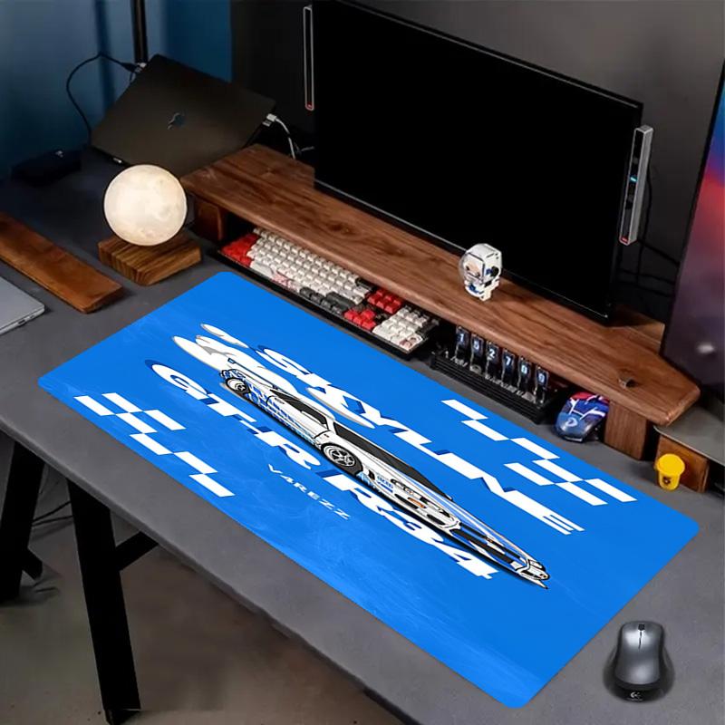 Podložka pod myš s potiskem Skyline GT, Protiskluzová podložka na plochu pro klávesnici, pro PC Laptop Hraní Práci Denní Použití, Skvělý Festivalový Překvapivý Dárek