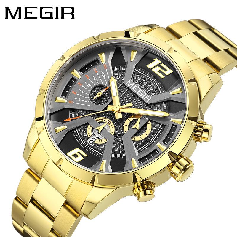 Men'S Business Watch Quartz Watch Steel Belt Non-Mechanical Watch 2221