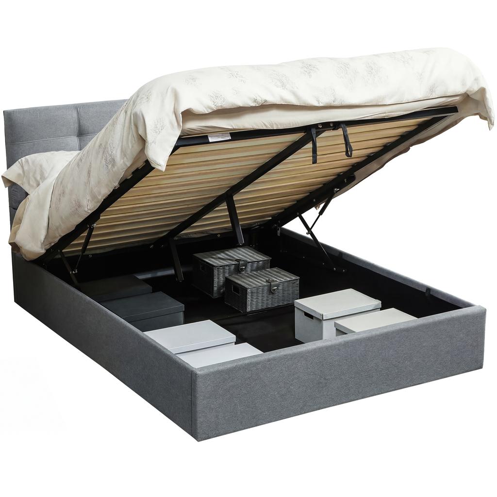 5ft King Ottoman Bed with Gas Lift Storage - Grey
