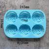 6 Holes Handmade Soap Silicone Mold Various Aromatherapy Candle Molds DIY Handmade Baking Cake Chocolate Ice Mold