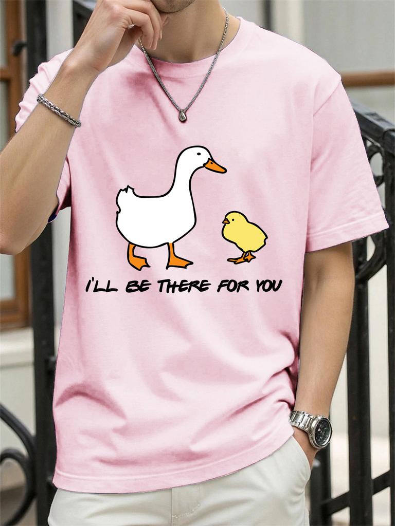Goose Will Be There For You Printed TShirts Womens Summer Cotton Tops Loose ONeck Soft Short Sleeve T Shirts Casual Clothes
