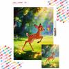 Diamond Paint Mosaic Art Painting Kit Handmade DIY Home Decor Bambi and Butterfly Forest Landscape Wall Decoration