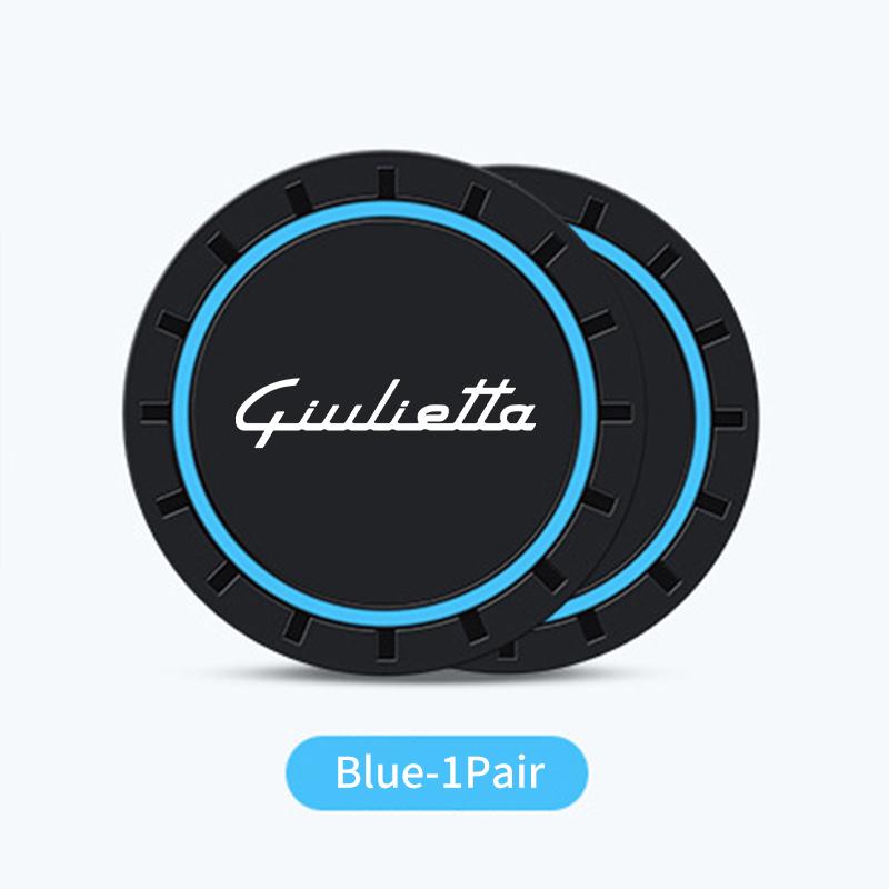 2026 Hot Alfa Romeo Car Logo Non Slip Water Cup Pad Auto Coasters Interior Anti-skid Mat Holders For Alfa Romeo 159 Giulietta Gi
