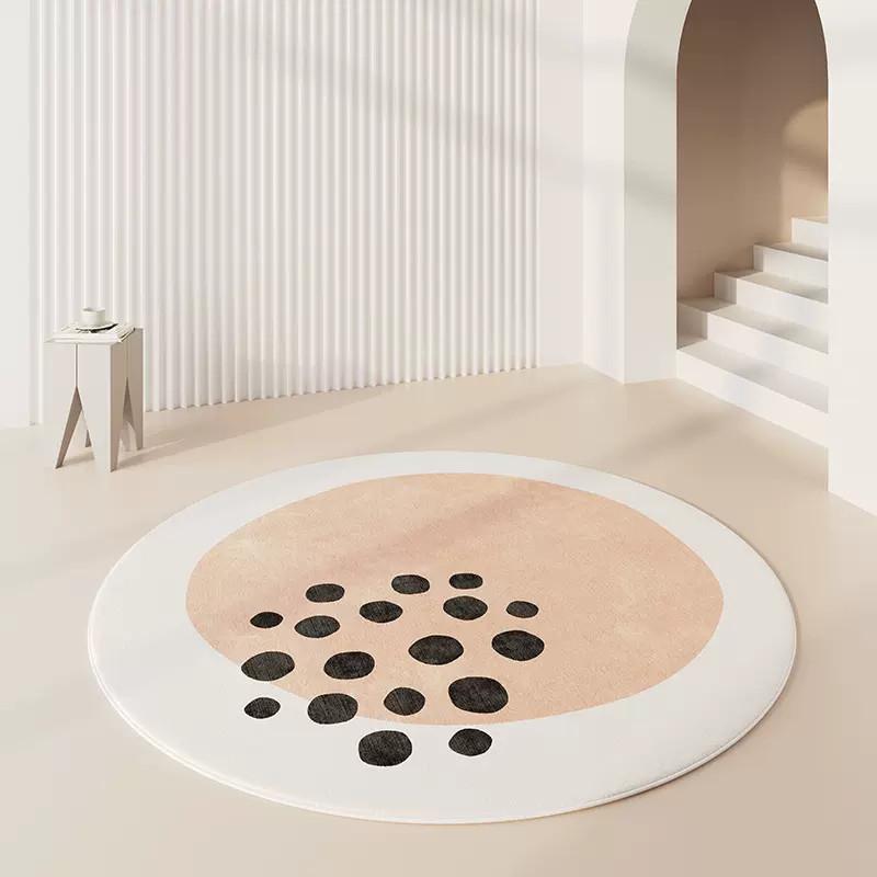 Round Imitation Cashmere Carpets Simple Living Room Decoration Rugs Modern Bedroom Decor Carpet Light Luxury Balcony Lounge Rug
