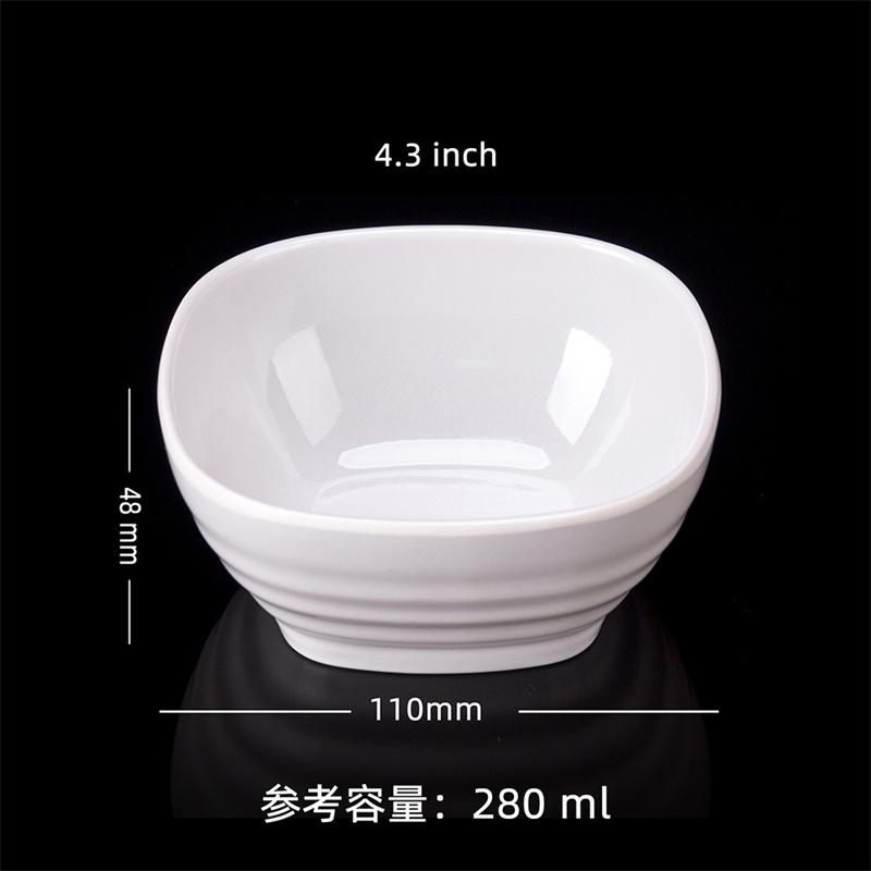 

Белая квадратная меламиновая сахарница, детские миски для рисового супа, глубокие миски для соевого соуса, пластиковая посуда, дозатор для масла и специй