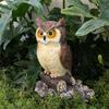 Garden Owl Statue Display Ornament Desktop Figurines Decor Sculpture for Patios