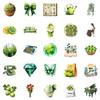 50PCS Fresh Green Series Graffiti Stickers, Decorative Decals for Skateboard, Notebook & Fridge