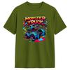 Monster Truck Retro Colorful Graffiti Toddlers Unisexs T Shirts Awesome Tee Shirt Short Sleeve Crew Neck Tshirts Clothing
